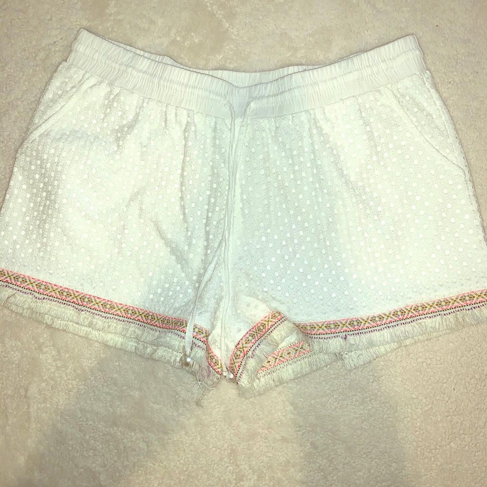 Solitaire swim white shorts